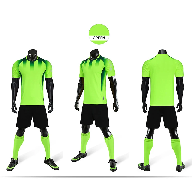 Wholesale New Football Uniform Suits Boys And Girls Adult Game Training Uniforms Sports Short-sleeved Jersey Printing Size