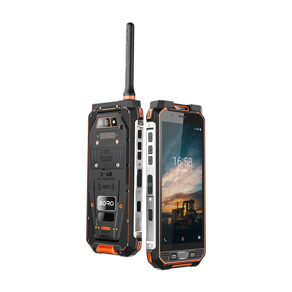 PTT Radio Real PTT/ZELLO  W3 4 Inch Screen IP68 Waterproof Rugged Smartphone 4G LTE Dual Band UHF Walkie Talkie