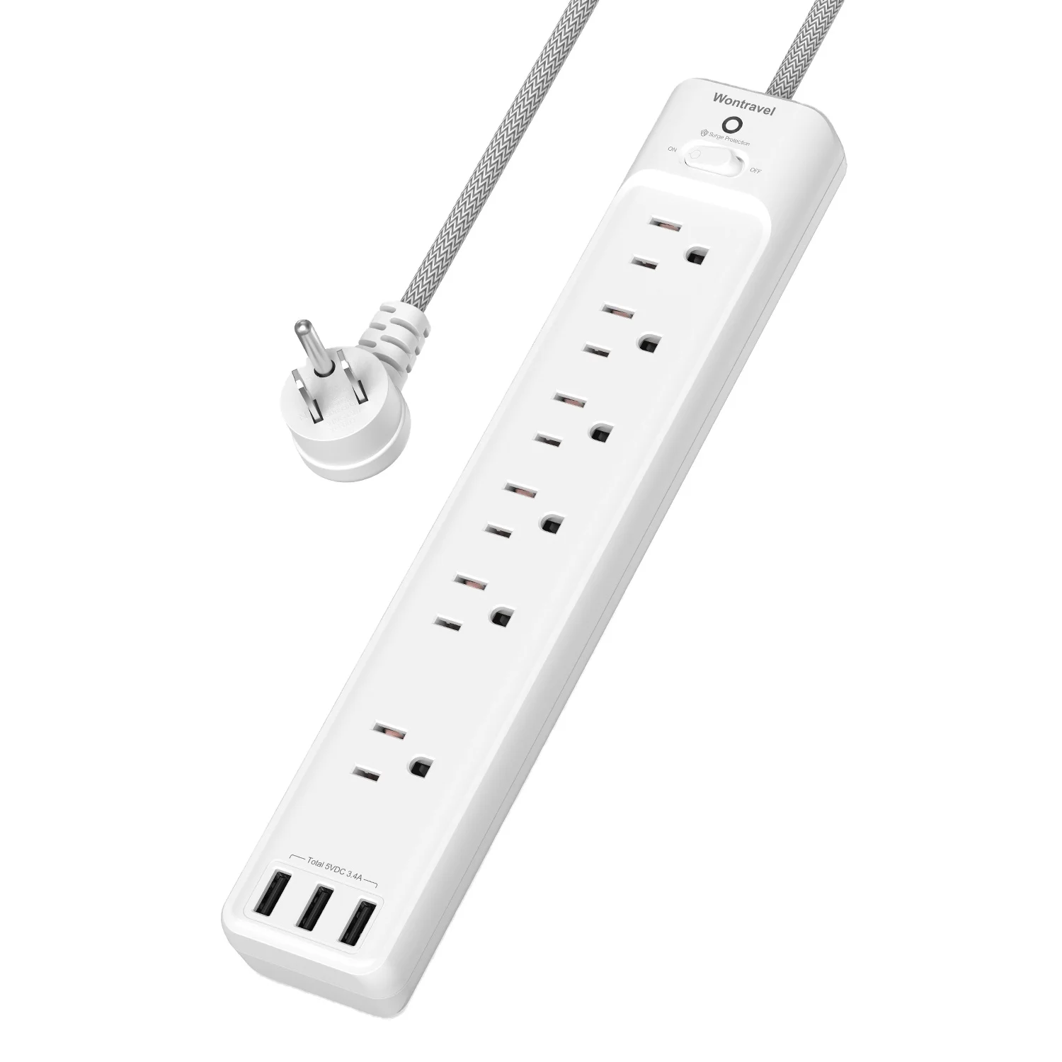 New Design 900J Surge Protector USB power extension 6 Ft Extension Cord US Socket 6 AC Outlet US Power Strip