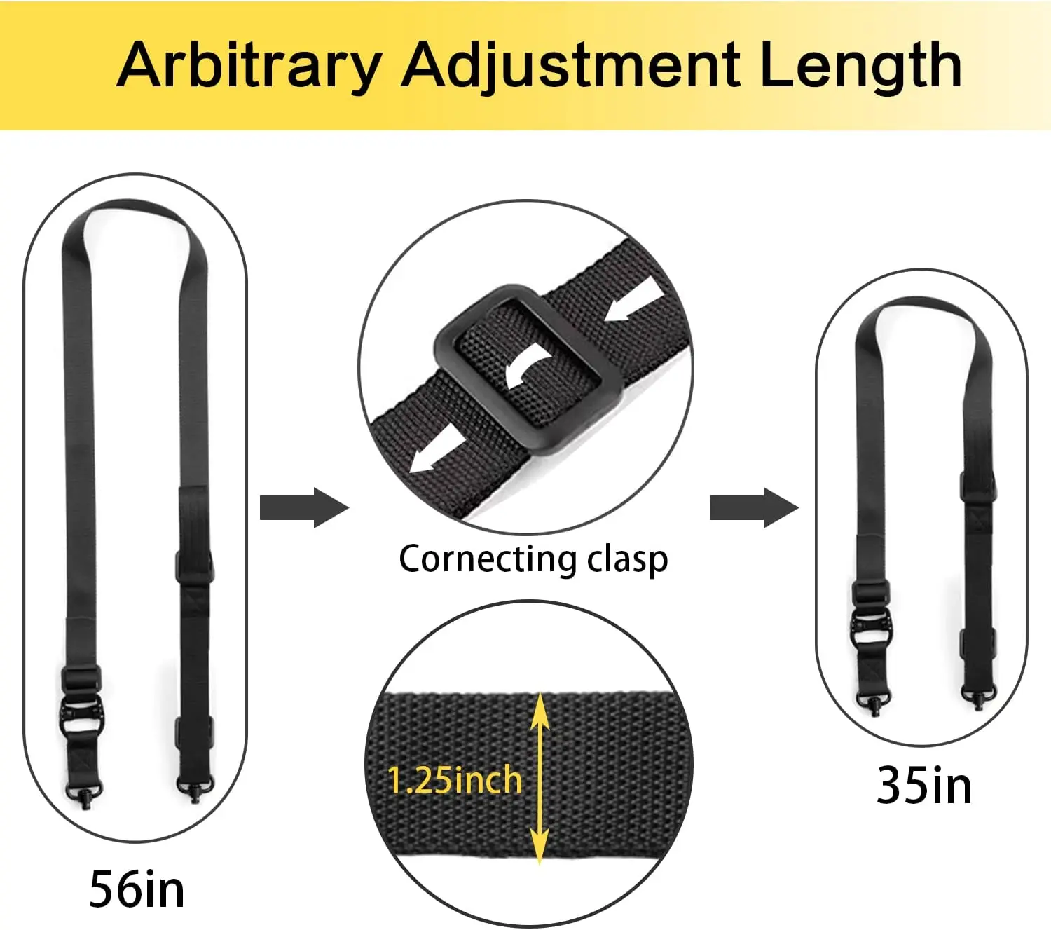 Two Point Sling and Attachments Mounts Adjustable Length Tactical Slings Gun Accessories  sling