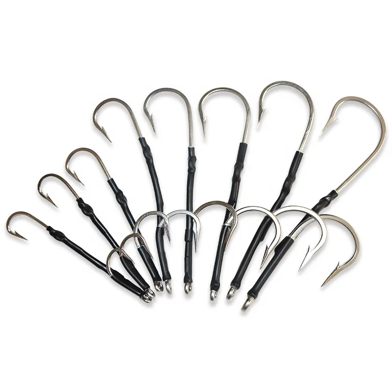 TAKEDO 7691 Stainless Steel Tuna Shark Hook Custom Wholesale Single Sea Hooks Fishing Jigging Assist Hooks