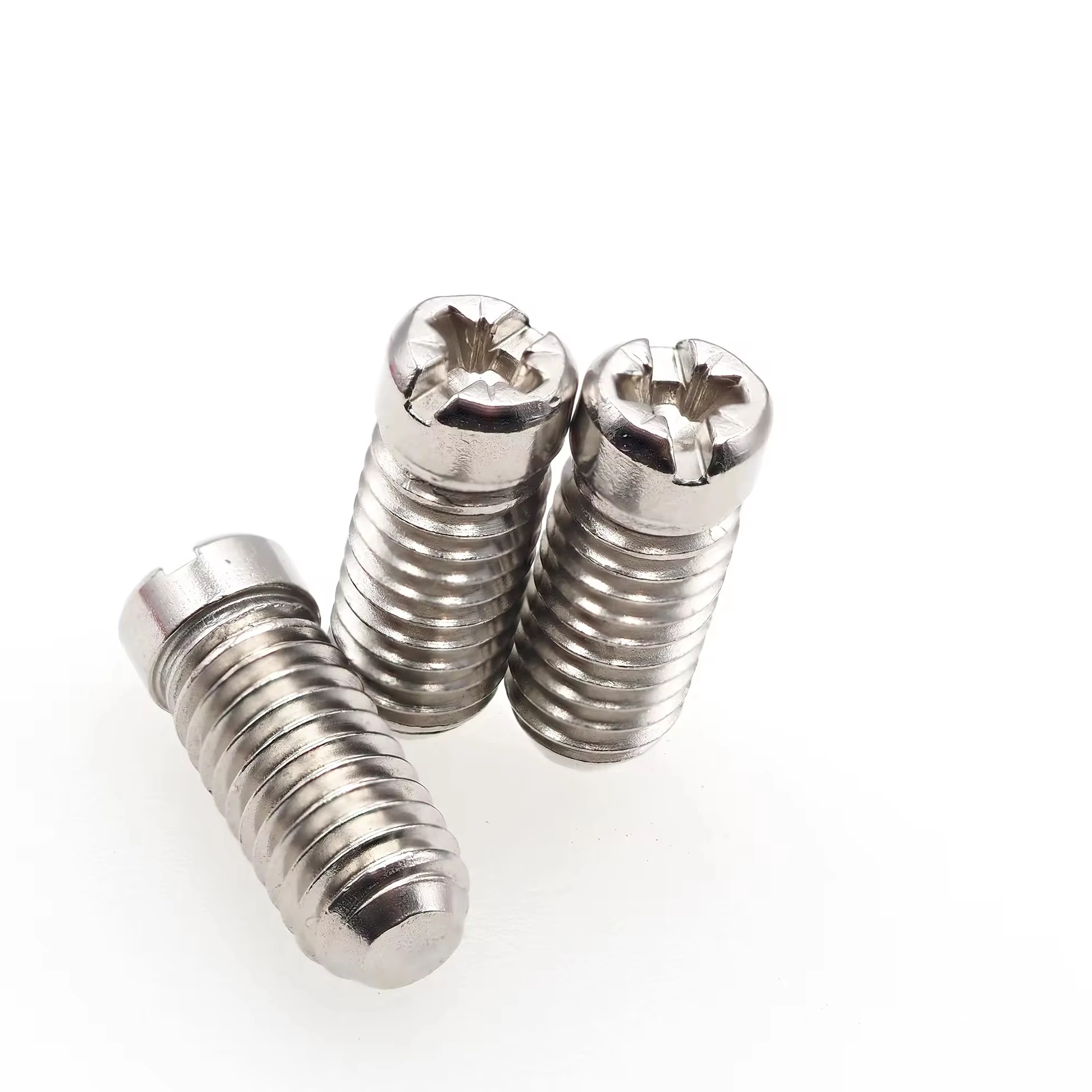 Factory Wholesale Custom m6 Stainless Steel round Head Grub Screw ISO Standard Electric Box Screw with Metric Measurement System