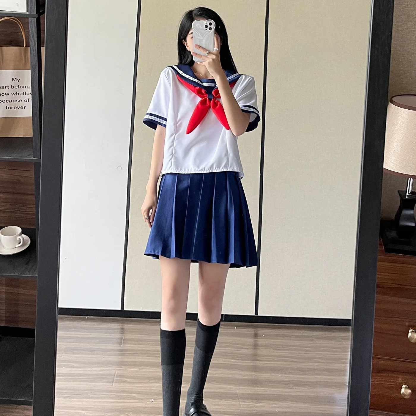 Stock authentic jk uniform dress Autumn/Winter Day Department sailor suit preppy