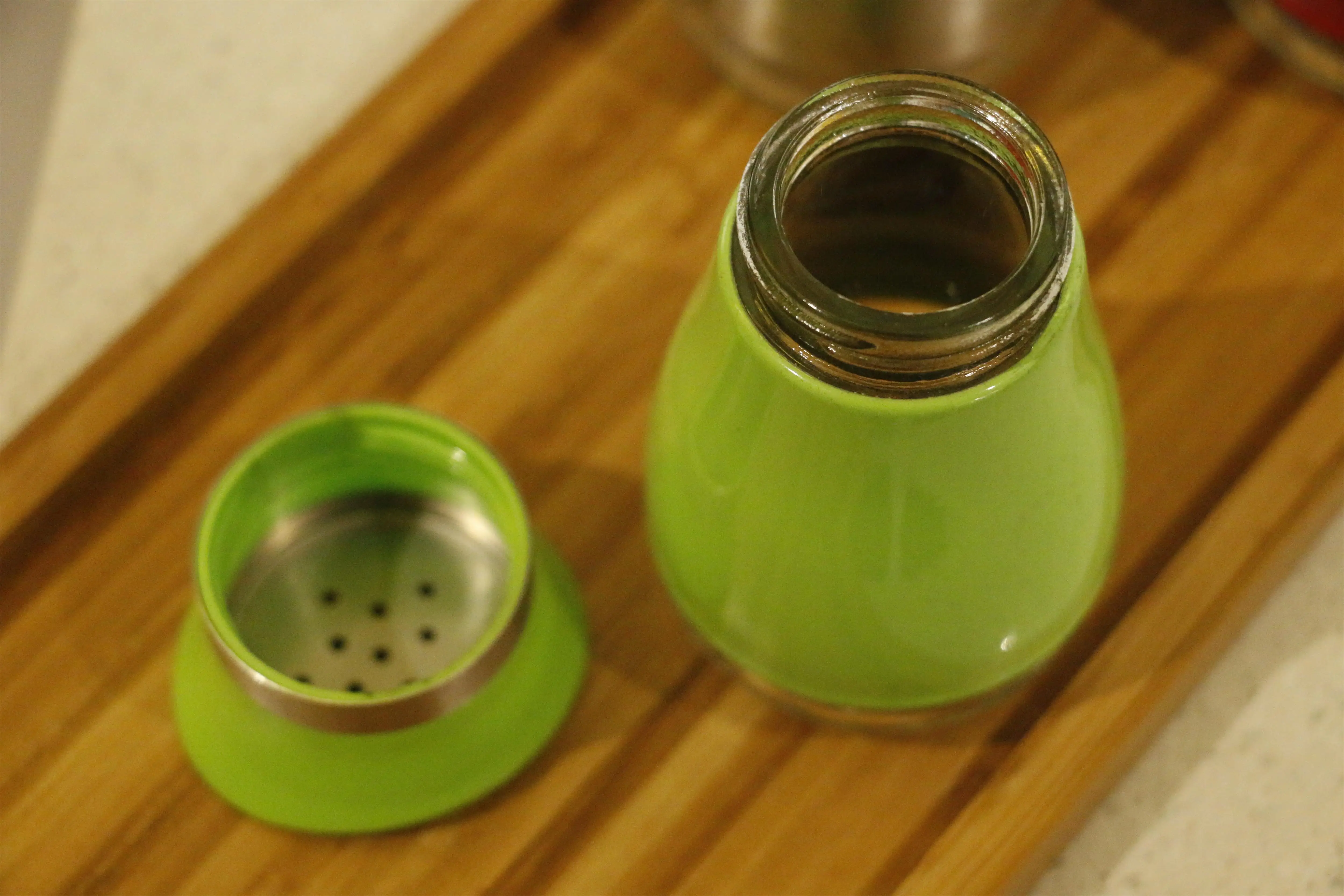 
Stainless steel glass condiment bottles 