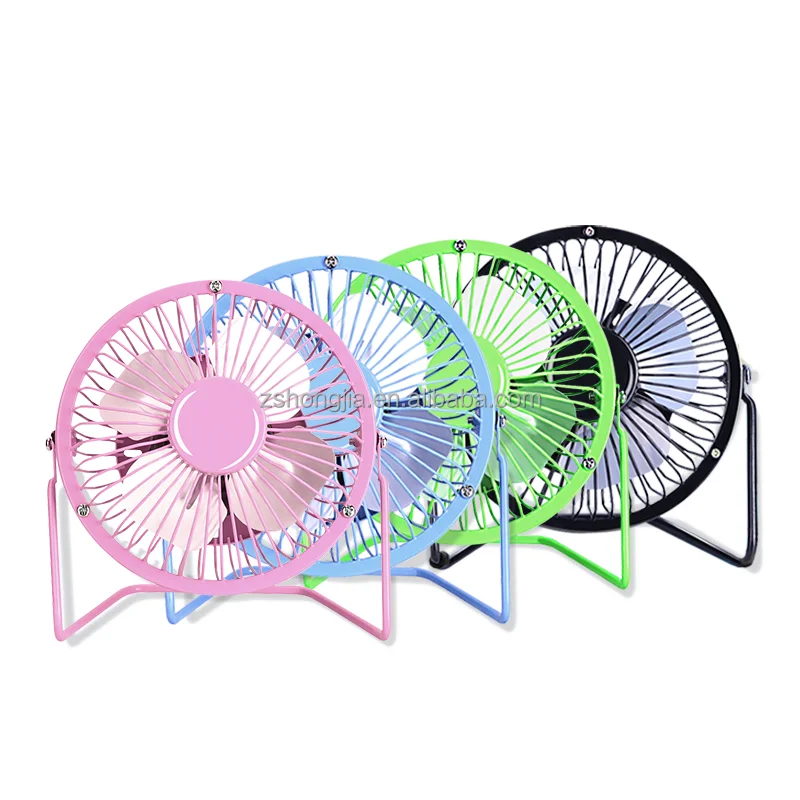 Mini 4 Inch USB desk Fan With 4 metal blade USB floor fan speed control usb desk fan HJ-4UF