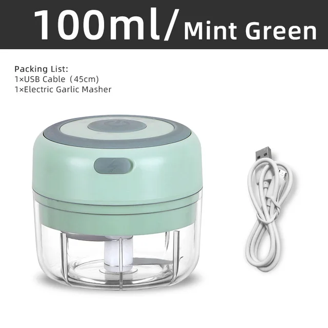 Electric Garlic Chopper Mini Usb Masher 250ML Garlic Crusher