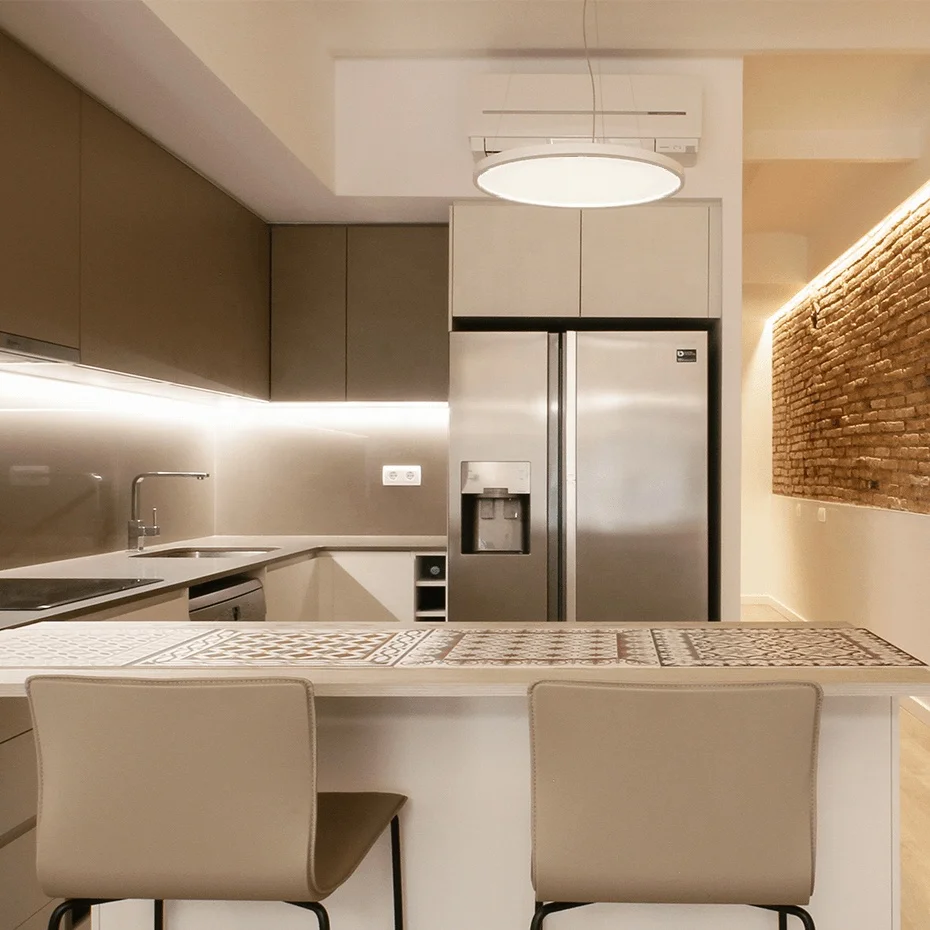 High end dali dim customize fire-rated acoustic fabric sound absorption rounded square led linear pendant light Office