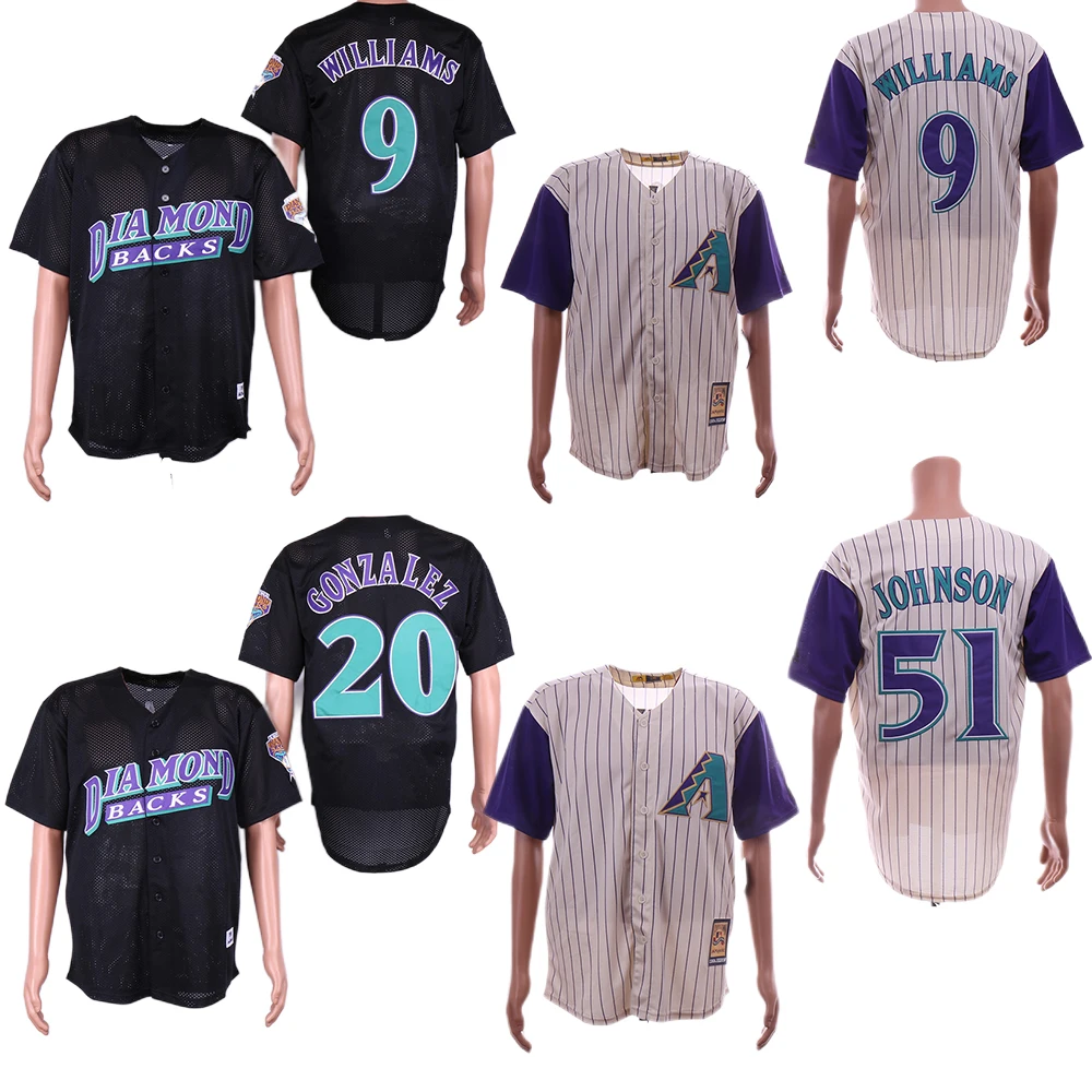 Arizona Diamondback Randy Johnson Jersey 2001 WS patch 2015 Baseball Hall Of Fame White Pinstripe Black Purple Home Alway