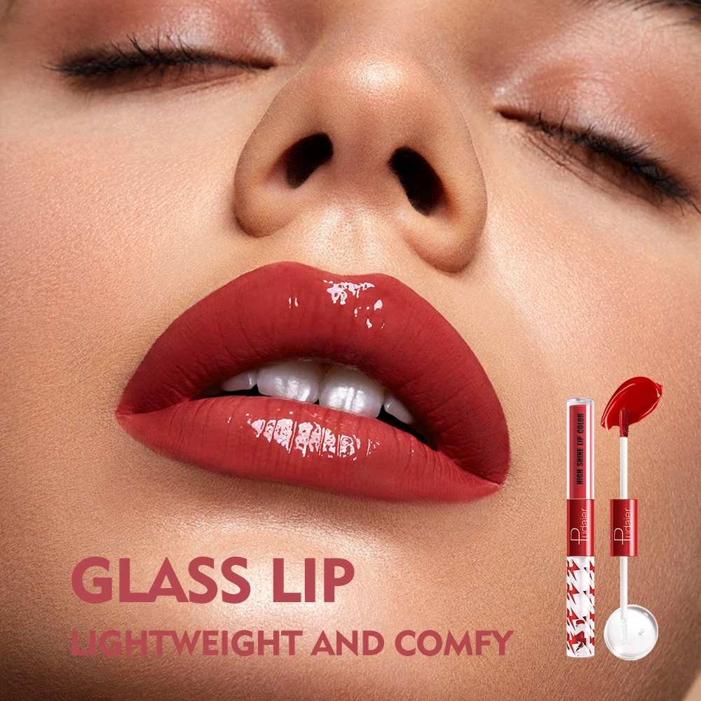 Private Label Lip Makeup High Quality Double Ended Lip Glaze And Lip Oil Waterproof Long Wear Liquid Lipstick OEM Makeup