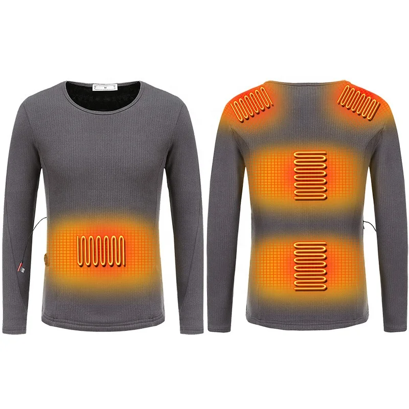 Новинка 2021, Стильное мужское термобелье, одежда с электрическим подогревом, термобелье с подогревом