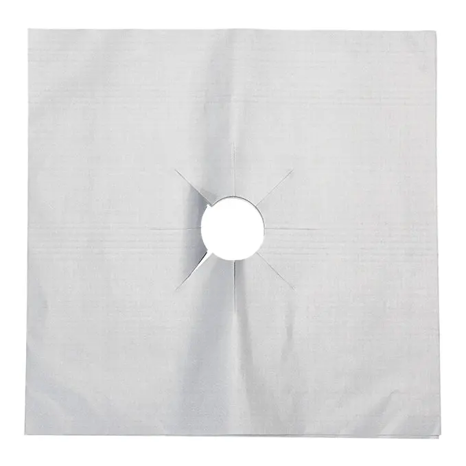 Stove Burner Covers Gas Stove Protectors Black 0.2mm Double Thickness, Reusable, Non-Stick, Fast Clean Liners for Kitchen Cook