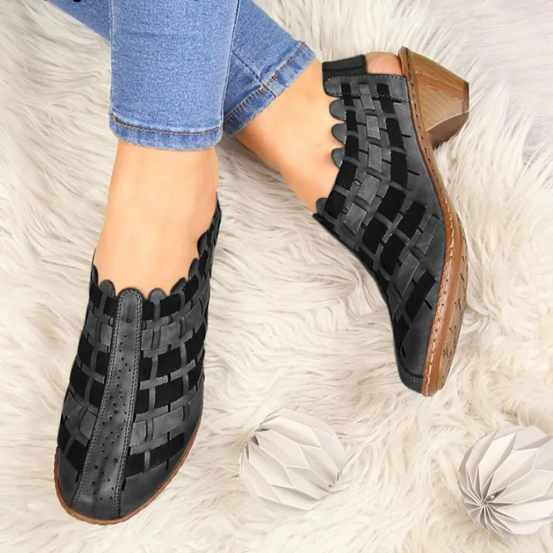 Women  Gladiator Summer Sandals Fashion Stitching Ladies Heel Sandals Female Casual Wedges Sandals Sandalias Mujer