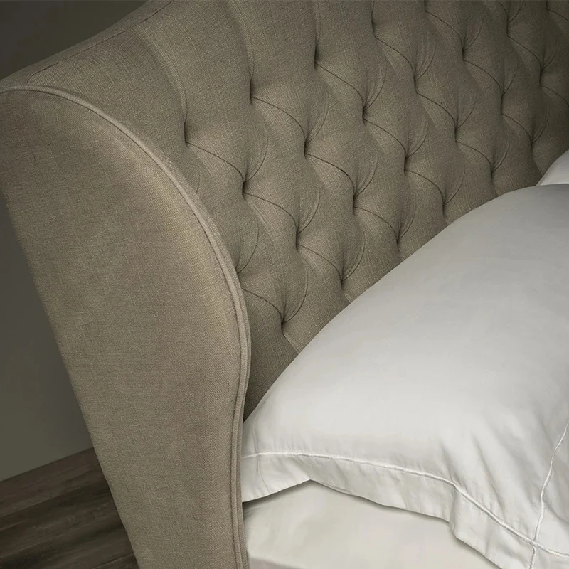 Wholesale Nordic Design Diamond Button Upholstered Bed Luxury Headboard