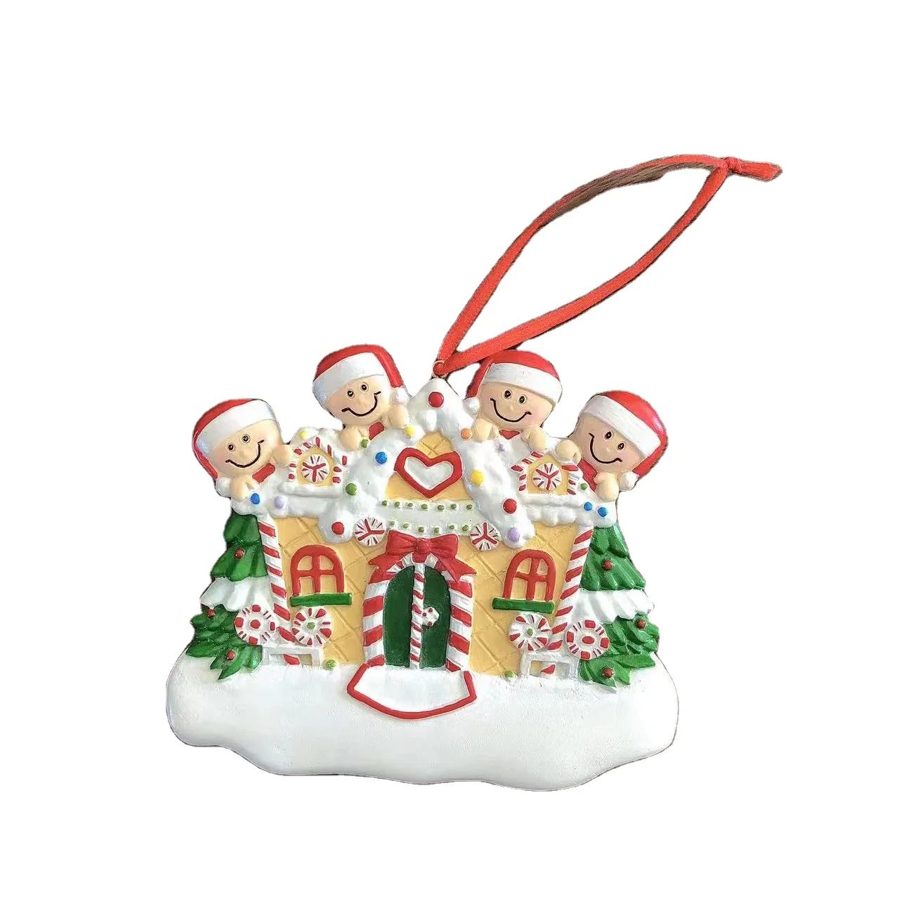 Custom Hand coloring Christmas Decor Resin Crafts Christmas Hanging Ornament Christmas Ornament