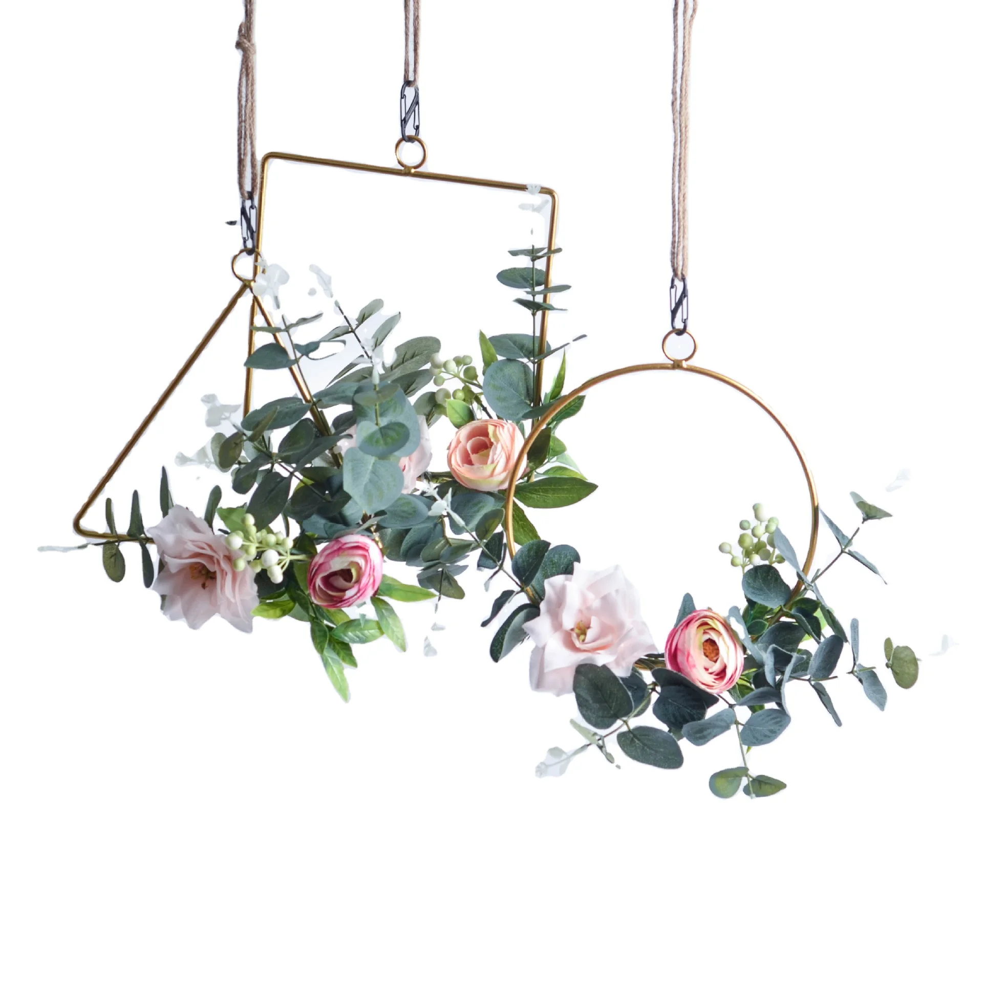 New Arrival Nordic Style Artificial Flower Garland Pendant For Home Wedding Coffee Shop