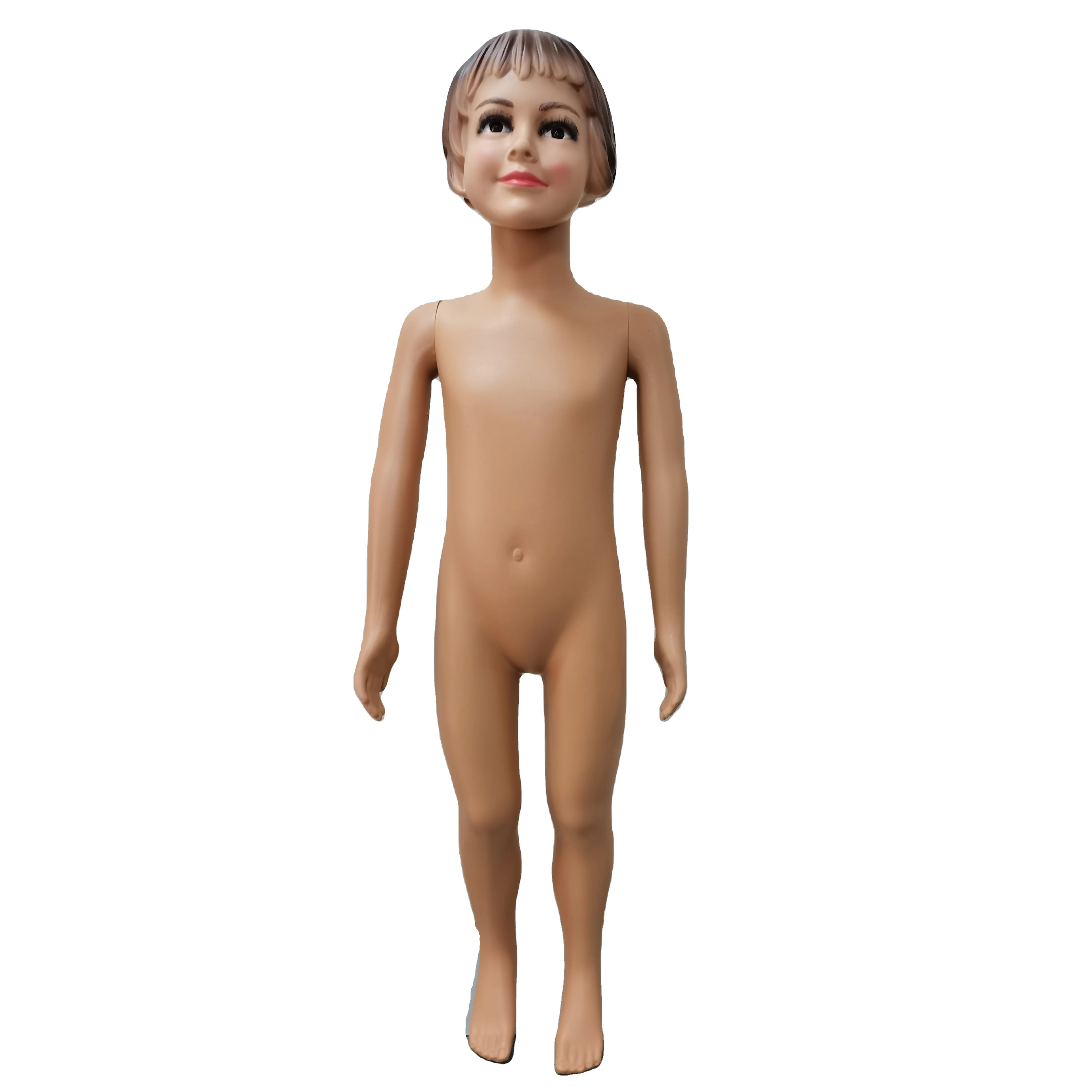 Wholesale High Quality Skin Color Full Body With Head Children Mannequins Plastic Girl Mannequin For Kid Clothes Display