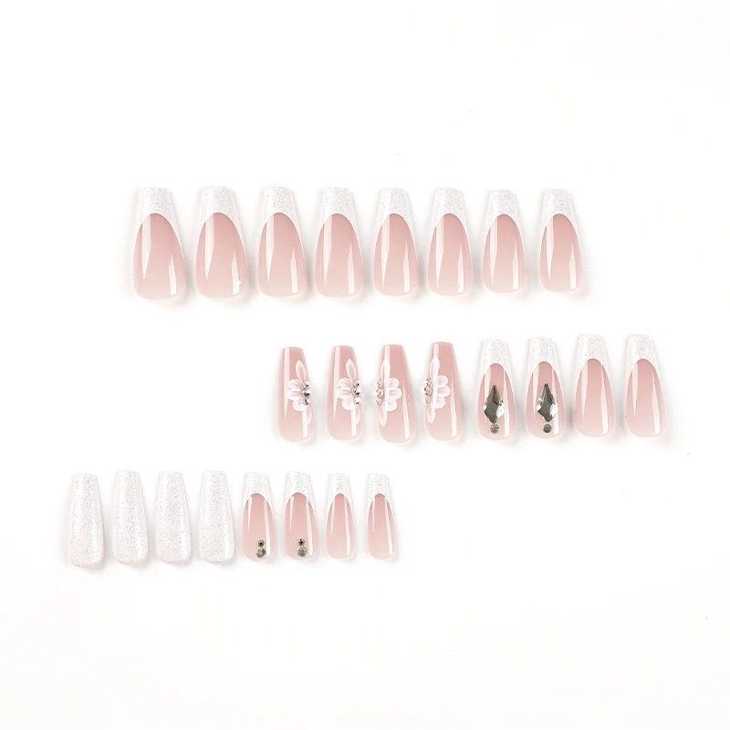 Designer Press On Nails Wholesale Removable Shining Full Cover Nail Stickers With Artificial Fingernails Luxury For Party Nails