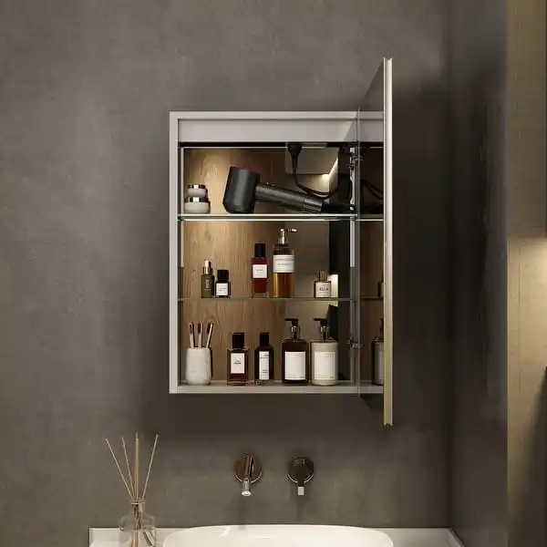 Wall Mounted Mirror Cabinet Fancy Wall Medicine Cabinet Smart Led Bathroom Cabinet With Mirror Set