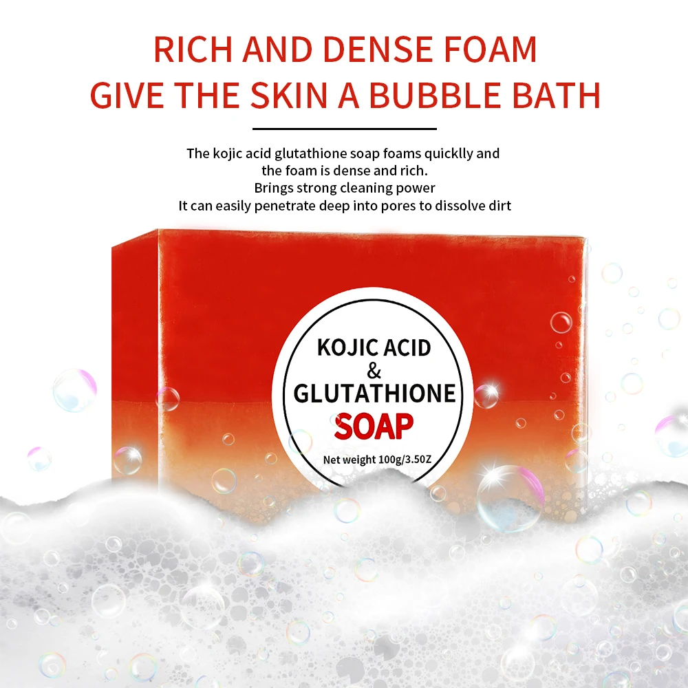 Organic Skin Whitening Soap Kojic Acid and Glutathione Brightening Moisturizing Soap