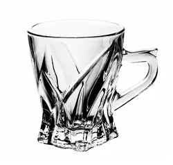 Blinkmax high quality clarity coffee glass mug wholesales trendy embossed design glass cup tea glass