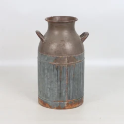 HYKING Shabby Chic Flower Vase Vintage Farmhouse Jug Vase Metal Rustic Vase Holder for Home Decor