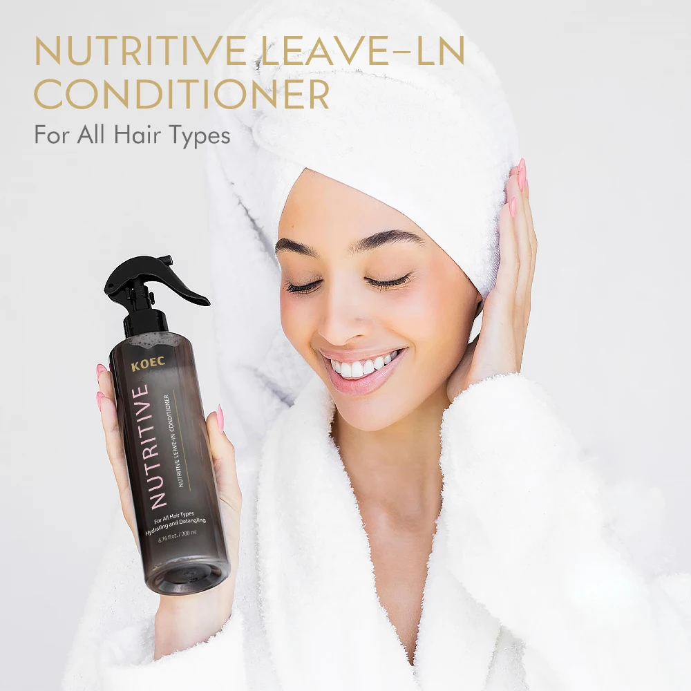 KOEC Nutritive Leave-In Conditioner Shine Repairs the Colored Bleach Hair Strands Protect Hair Color Provide Thermal Protection