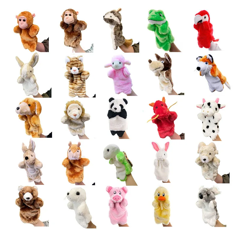 40 Kinds Hand Puppets Imaginative Pretend Play Storytelling Gifts Rabbit Plush Animals Toys Bunny Hand Puppets for Kid