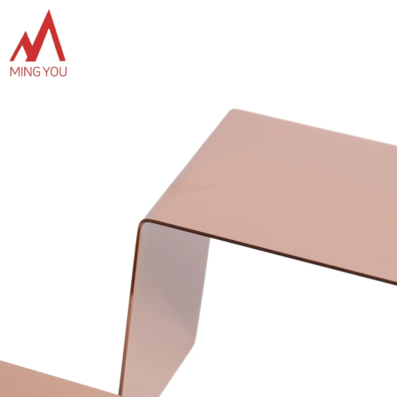 Shoe Display Shelf Jewelry Display Stand Stainless Steel  Gold Stackable Rack Display Risers Countertop Perfume Holder