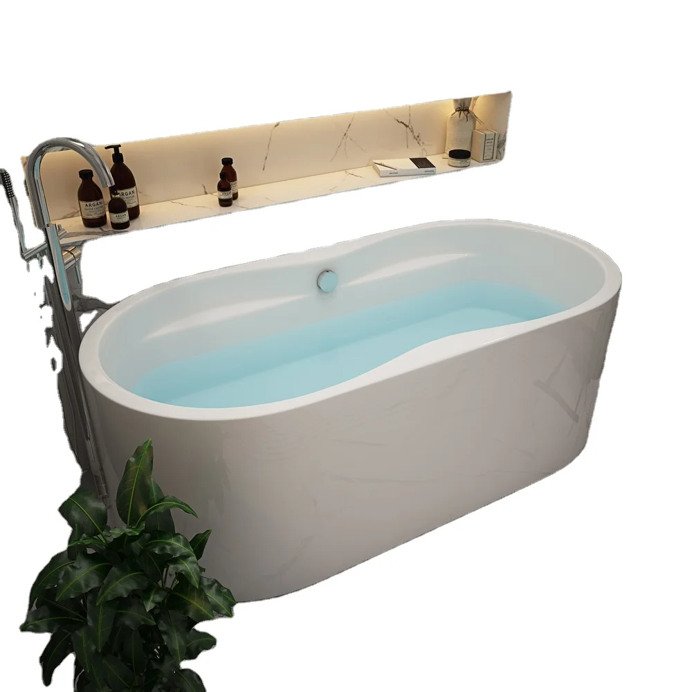 special design oval freestanding bathtub for family apartment hotel use cheap price without tap