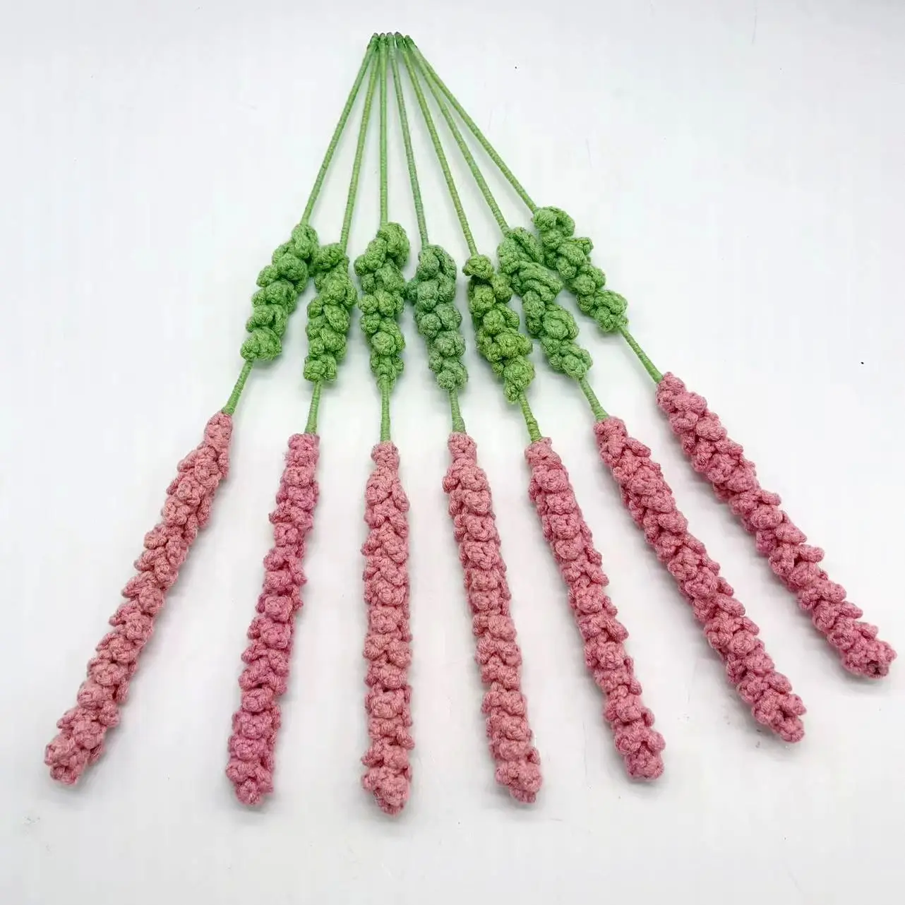 Home Decor Ornament Bouquet Gift Handmade Knitted Crochet Flowers For Wedding Anniversary Day Gifts