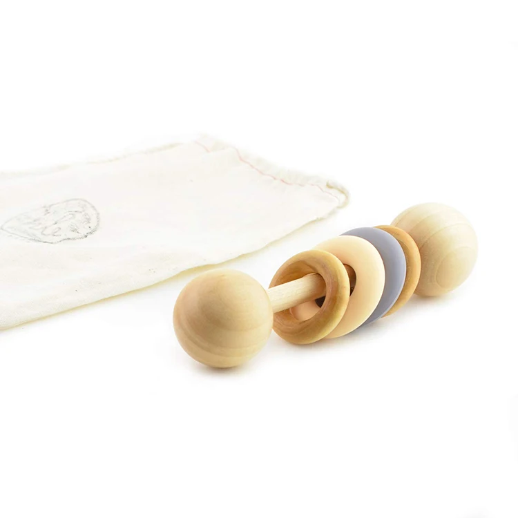 Оптовая продажа по индивидуальному заказу; Одежда; Для детей ясельного возраста детский Деревянный Погремушка Монтессори колокольчики деревянная игрушка-погремушка и сенсорными Прорезыватель для зубов, набор детских игрушек