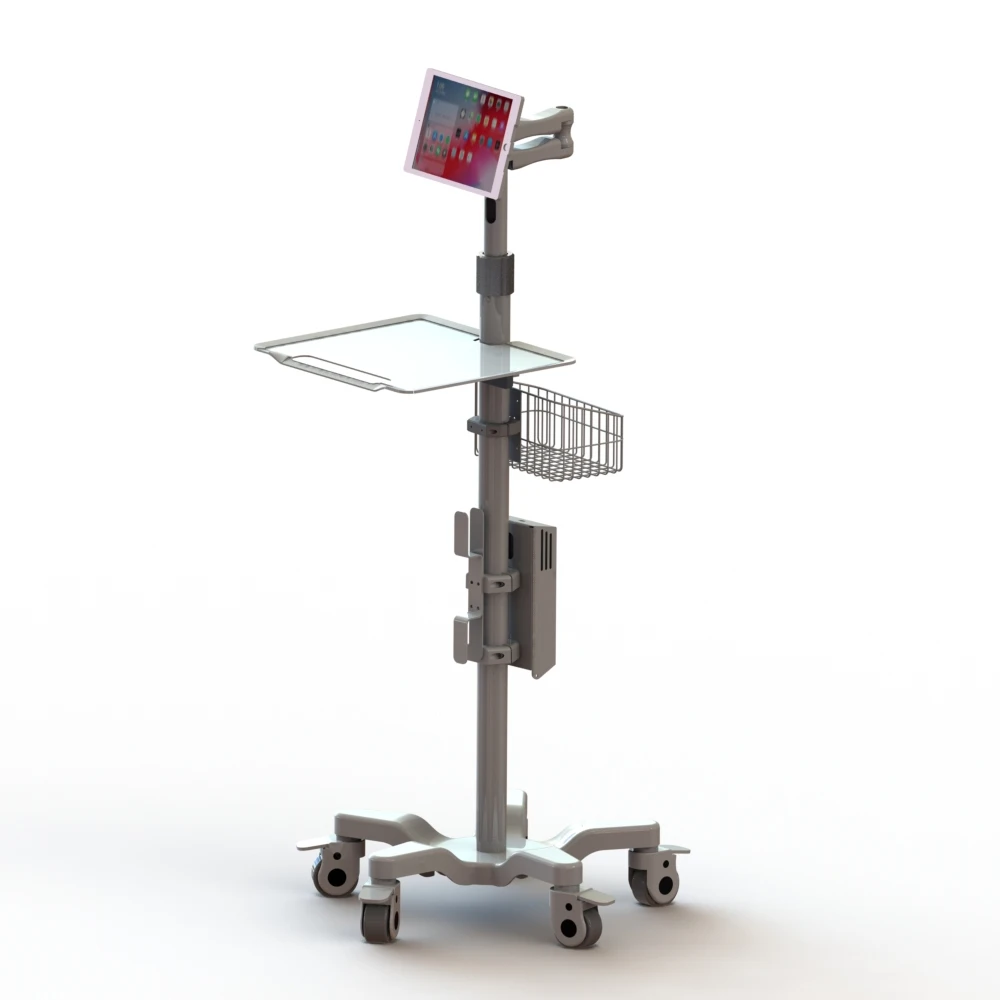 Movable Hospital Tablet Trolley 9.7 inch,10.2 inch,12.9inch 360 degrees of adjustment Medical ipad Medical Cart