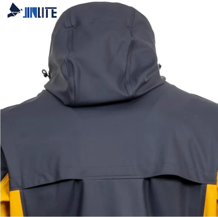 New Product  Fashion 220G Pu Jacket Waterproof Raincoat 100%Pu jacket with Seamless pocket