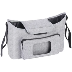 Universal fit Grey kodra fabric with paper extraction bag baby stroller bag mommy diaper bag organizer for stroller