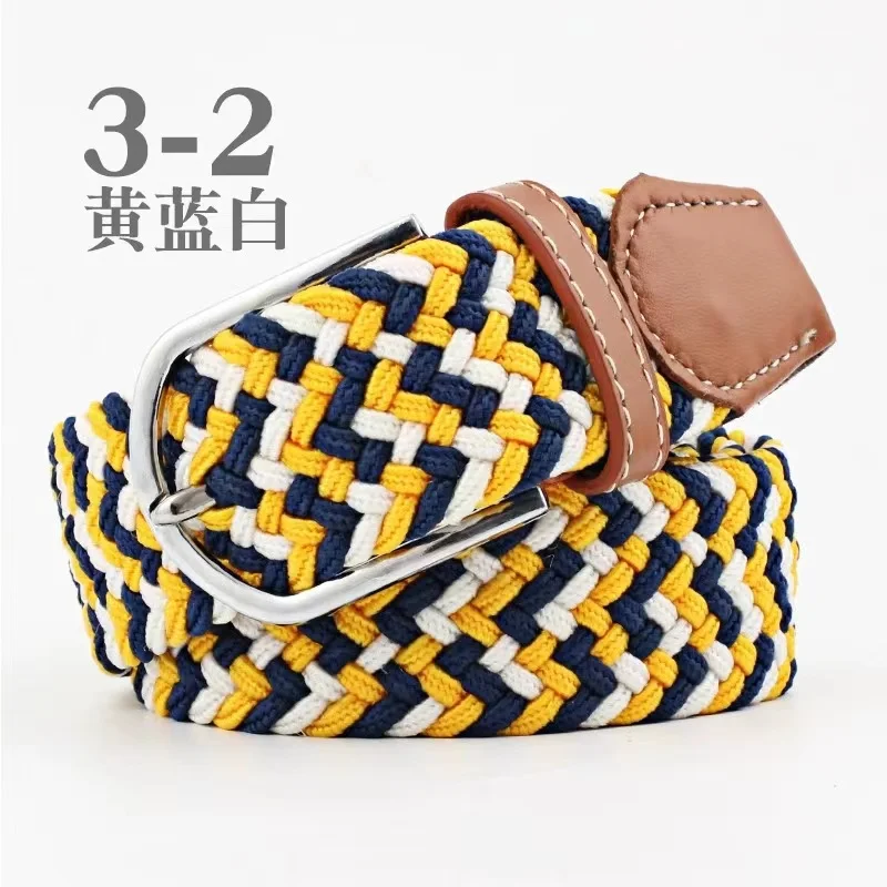 High Quality Pin Buckle Canvas Mix Colors Men and Women Elastic Belt In Stock