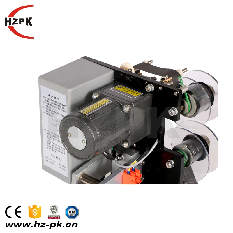 HZPK HP-241B Semi Automatic Cardboard Bag Hot Stamping Foil Cheap Plastic Bag Date Ribon Code Coding Printing Machine