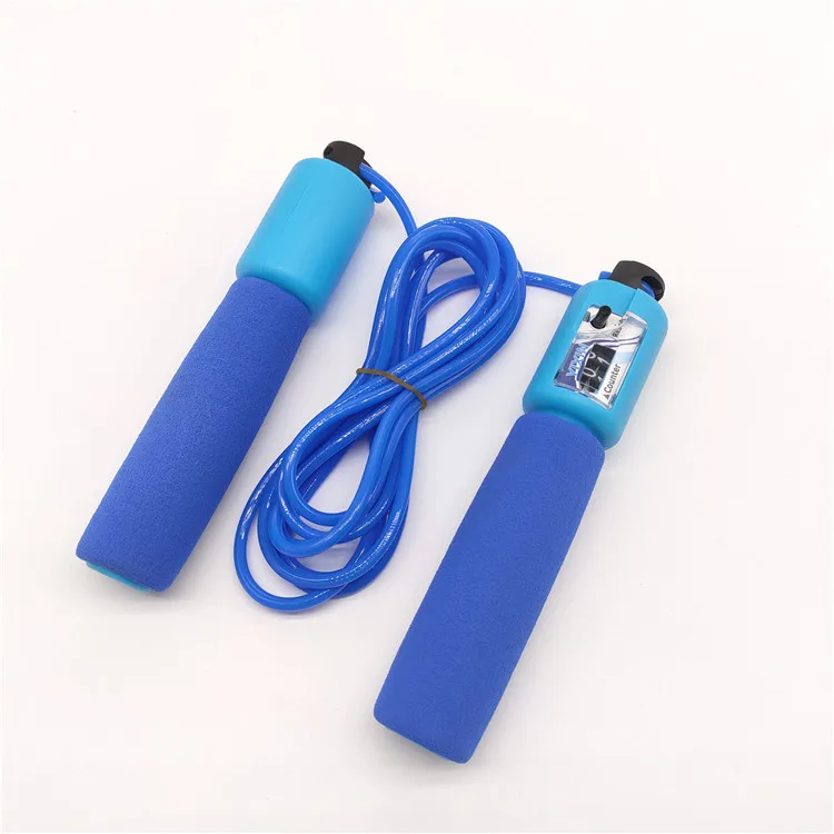 Wholesale Adjustable Counting Skipping Rope Plastic PVC Jump Rope with Foam Handle
