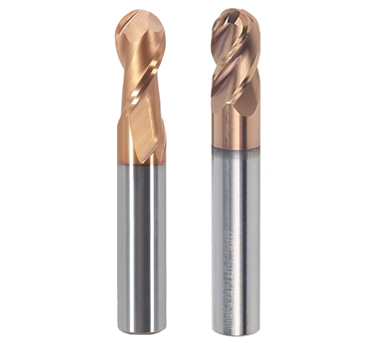 JR HRC55 Milling Cutter Tools Carbide Ball Nose End Mill for Steel Wood