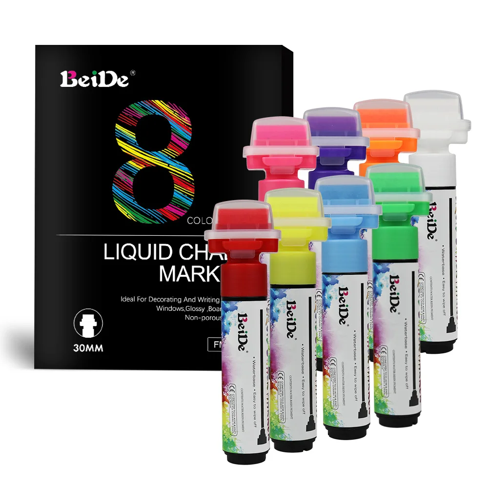 Jumbo 30MM Flat Tip Erasable Chalk Marker Pen