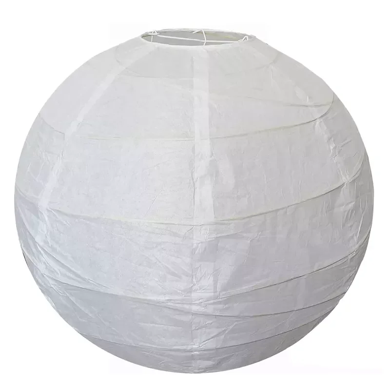 RUI YI 18 inch White Round Paper lantern Lamps Paper Lamp Shade Chinese Lantern Hanging Rice Paper Lampshade for Weddings lanter