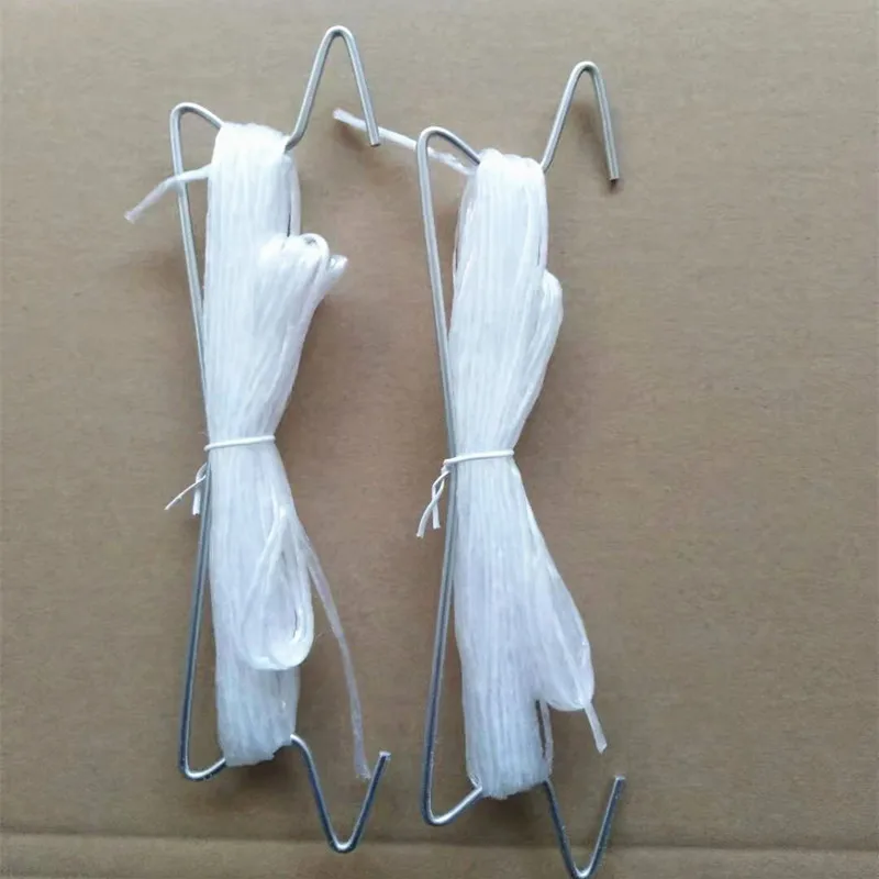 Hot Sale Greenhouse Galvanized M Tomato Roller Hanger Growing Wire Steel Hook Clip with Twine