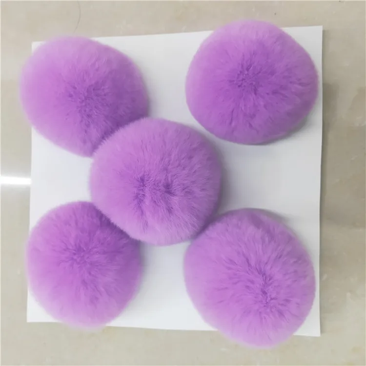 
china supplier key chain fur/rex rabbit fur keychain/pom key chains 