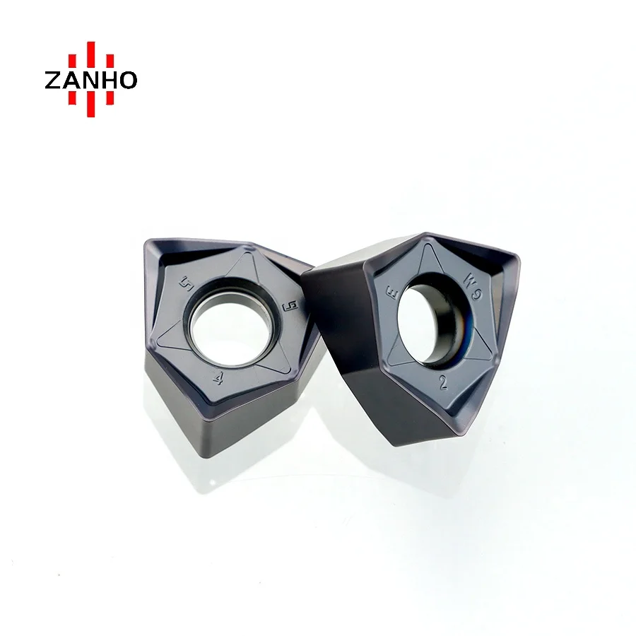 Вставка WNMU ZANHO экономичный WNMU080608GM карбидные Индексируемые фрезерные Вставки для стали из нержавеющей чугуна cnc