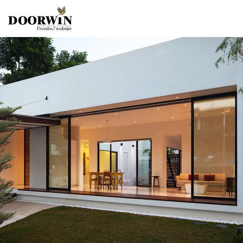 Contemporary Hurricane Proof Aluminum Sliding Door Security Waterproof Balcony Front Entry Multi Panel Sliding Doors