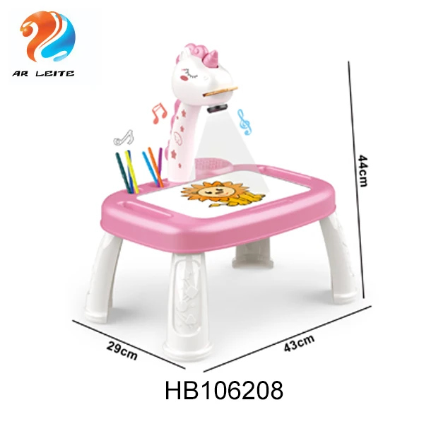 Hot Sale Children Led Projector Art Drawing Table Toys Kids Painting Board Desk Arts Educational Toys