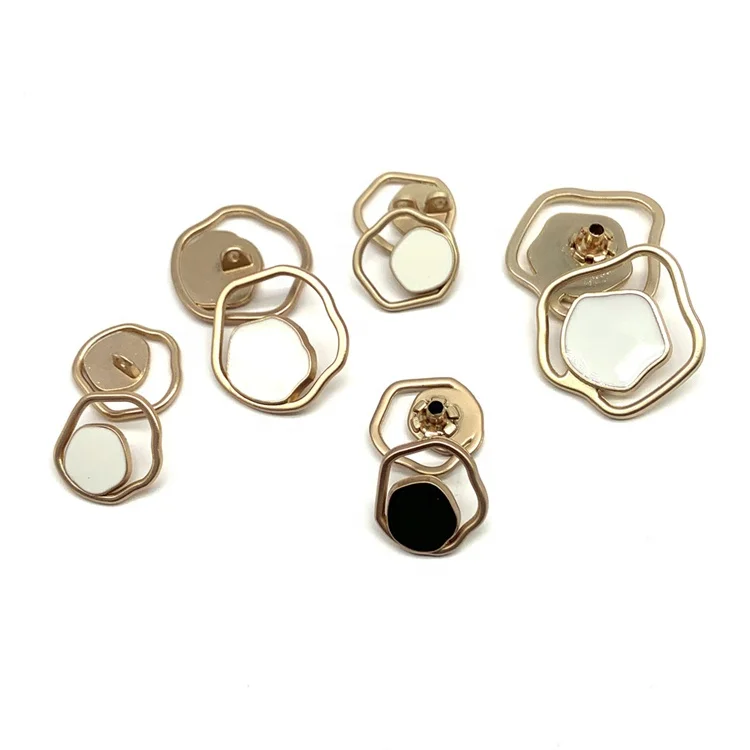 Factory Direct Beautiful Metal Button Customized Zinc Alloy Snap for Garment With Shank Style Coat Decoration Sew-on Feature
