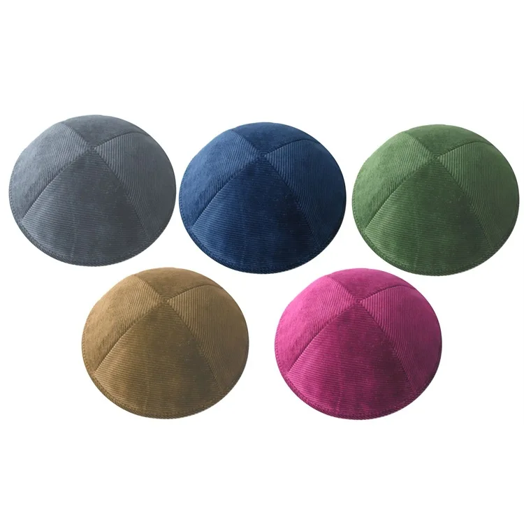 Под заказ, хлопок kippah замша kippot yarmulke, Еврейский Бархат kippah
