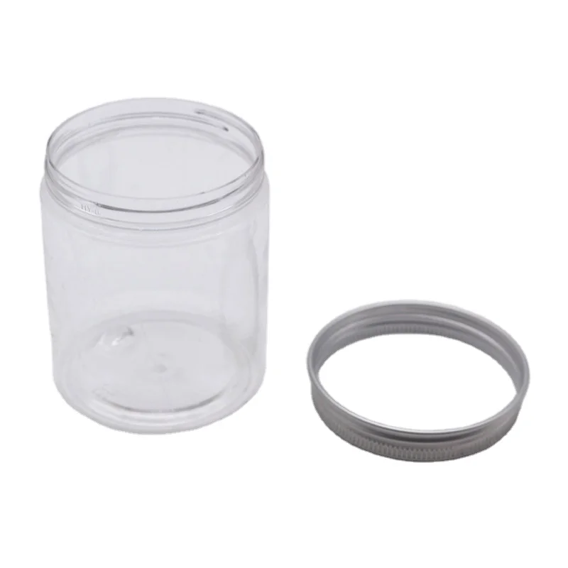 Empty 100 120 150 200 250 300 500 ml cosmetic Cream plastic PET wide mouth jar 4 oz 8 oz plastic pots for facial care/body oil
