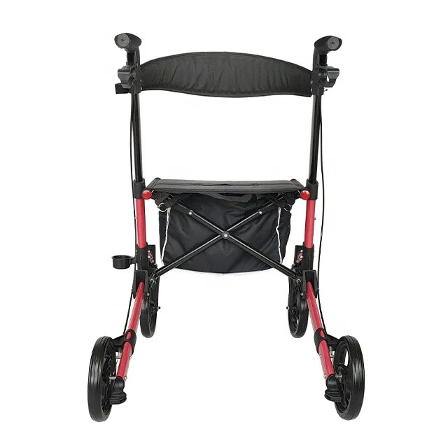 Foldable Aluminum Rehabilitation Therapy Supplies Rollator Walker For The Disabled