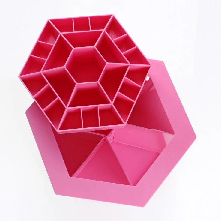 Hot Sale Professional Makeup Cosmetic Case Large Size Rotating Makeup Organizer